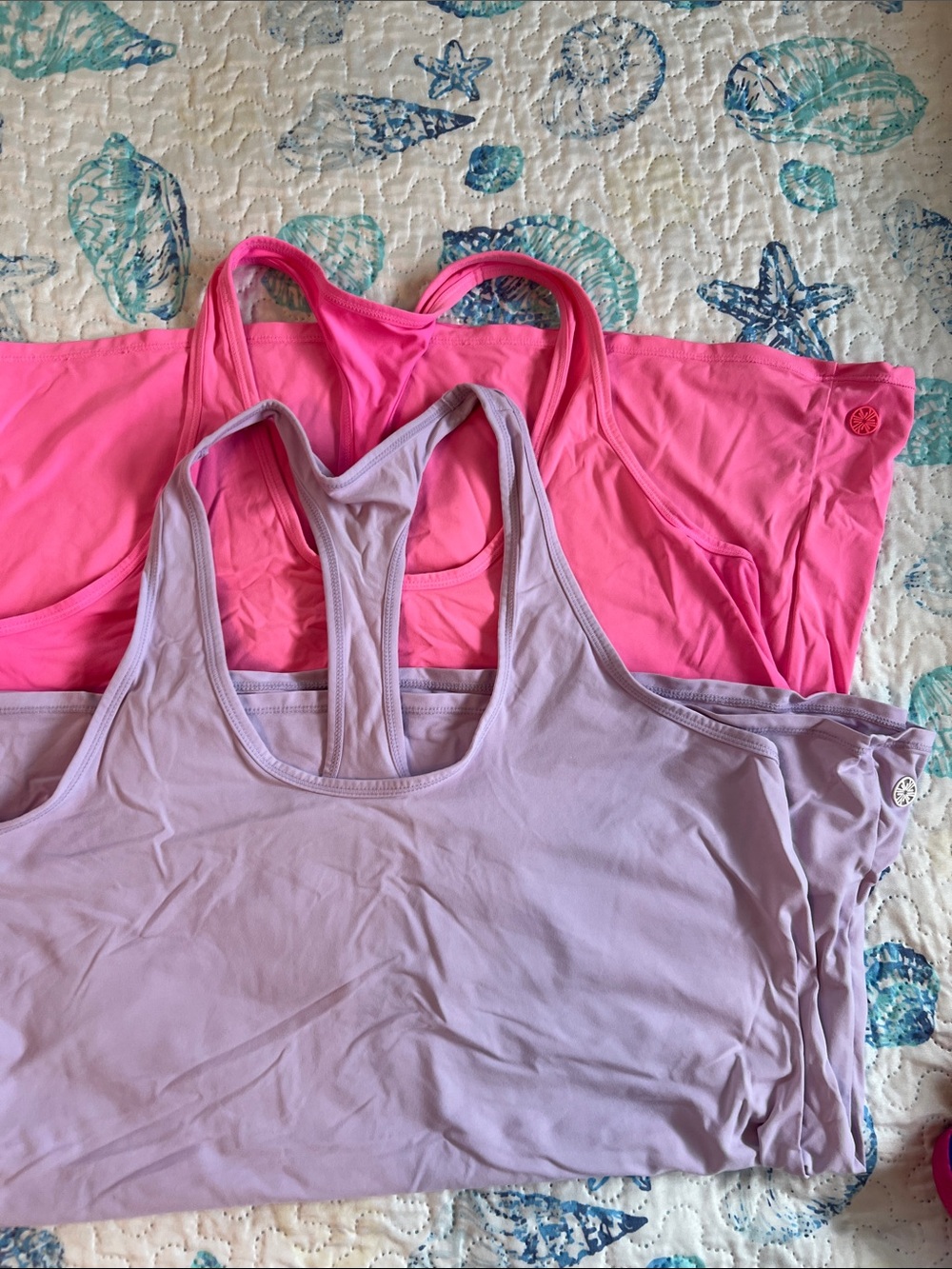 Lilly Pulitzer Luxletic Women’s Racerback Tank Tops in Pink and Lavender size m